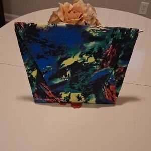 Colorful Abstract Clutch, Beautiful Colors, Medium!